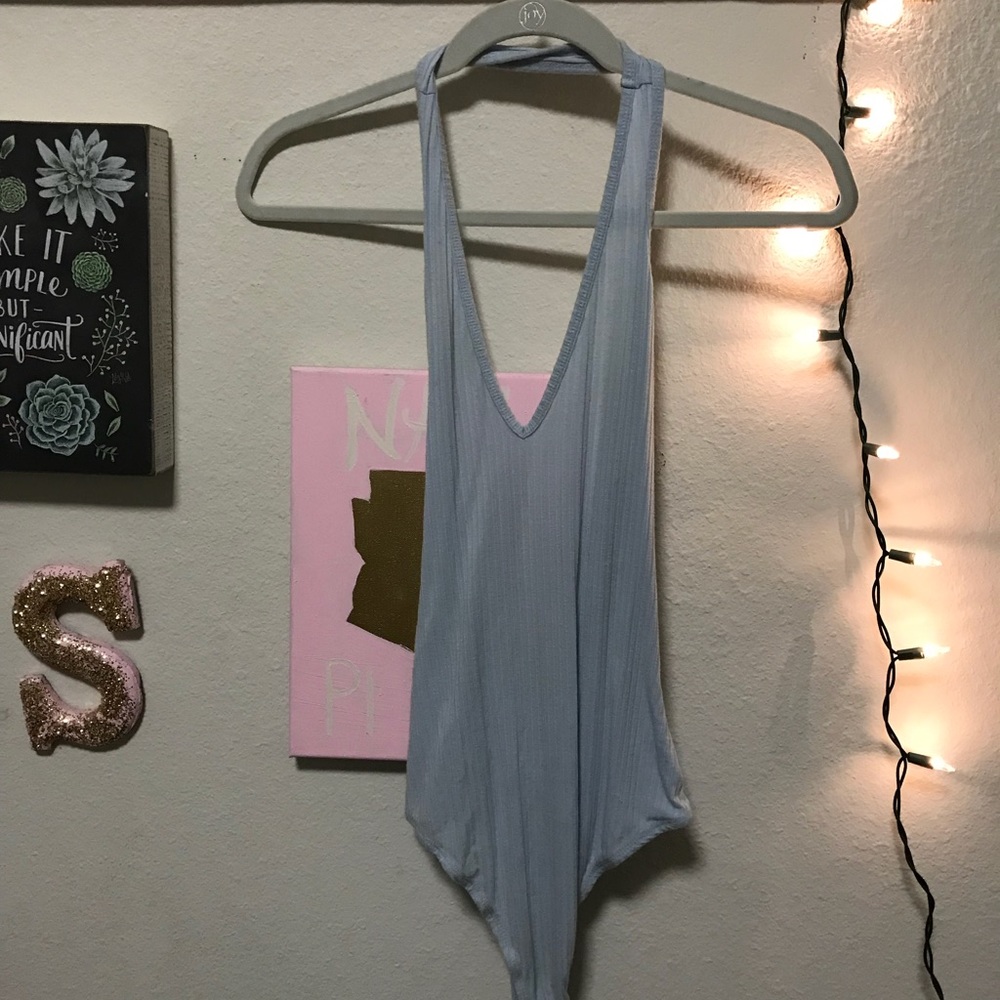 Light blue one-piece